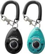 Pet Training Clicker with Wrist Strap - Dog Training Clickers (New Black + Blue) - Image 2