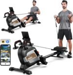 Pooboo Magnetic Rowing Machine 360 LB Weight Capacity, folding rower with Combination Strength exercise, Tablet Holder and Comfortable Seat Cushion, Rower for Home Use - Image 2
