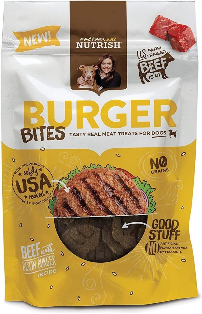 Rachael Ray Nutrish Burger Bites Dog Treats, Beef Recipe With Bison, 12 oz. Pouch - Image 2