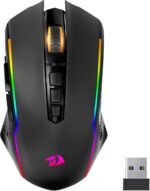 Redragon Gaming Mouse, Wireless Mouse Gaming with 8000 DPI, PC Gaming Mice with Fire Button, RGB Backlit Programmable Ergonomic Mouse Gamer, Rechargeable, 70Hrs for Windows, Mac Gamer, Black - Image 2