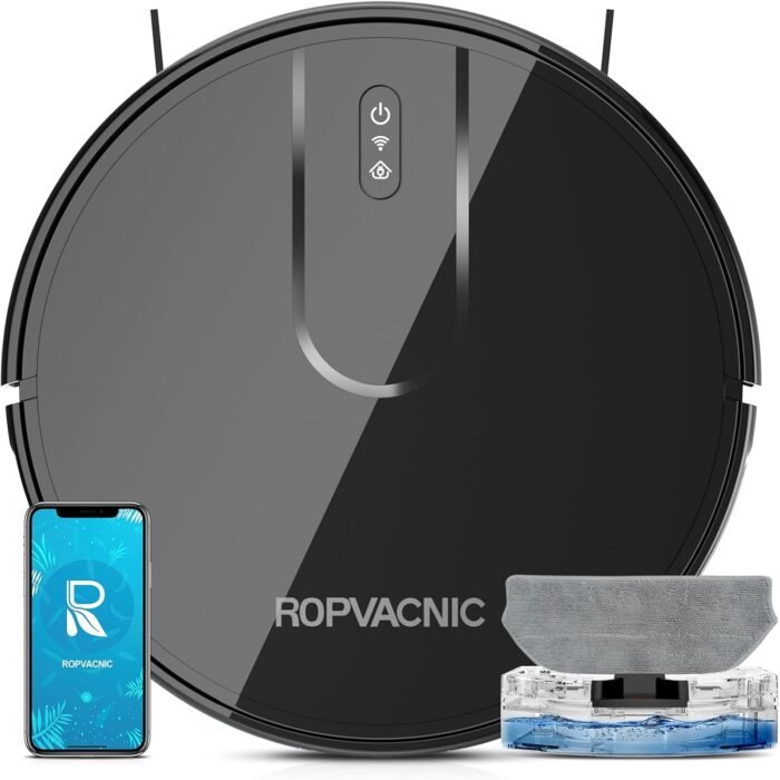 Robot Vacuum Cleaner Robot Vacuum and Mop Combo with 4000Pa Suction, Personalized Cleaning Adjustments, Self-Charging Robotic Vacuum Cleaner, Advanced Obstacle Avoidance - Image 2