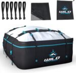 Rooftop Cargo Carrier - 15 Cubic Feet (L), Waterproof Soft Shell Car Roof Cargo Carrier, Heavy Duty Car Top Luggage Cargo Bag with Patented Door Hooks and Non-Slip Mat - Image 2