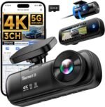 SARMERT 4K 3 Channel Dash Cam, Dash Cam Front and Rear, Free 64GB Card, 4K+1080P+1080P Car Camera, G-Sensor, WDR, APP, 5G WiFi, Night Vision, 24H Parking Monitor - Image 2