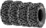 Set of 4 SunF Power.I ATV UTV all-terrain Tires 25x8-12 Front & 25x10-12 Rear, 6 PR, Tubeless A033 - Image 2