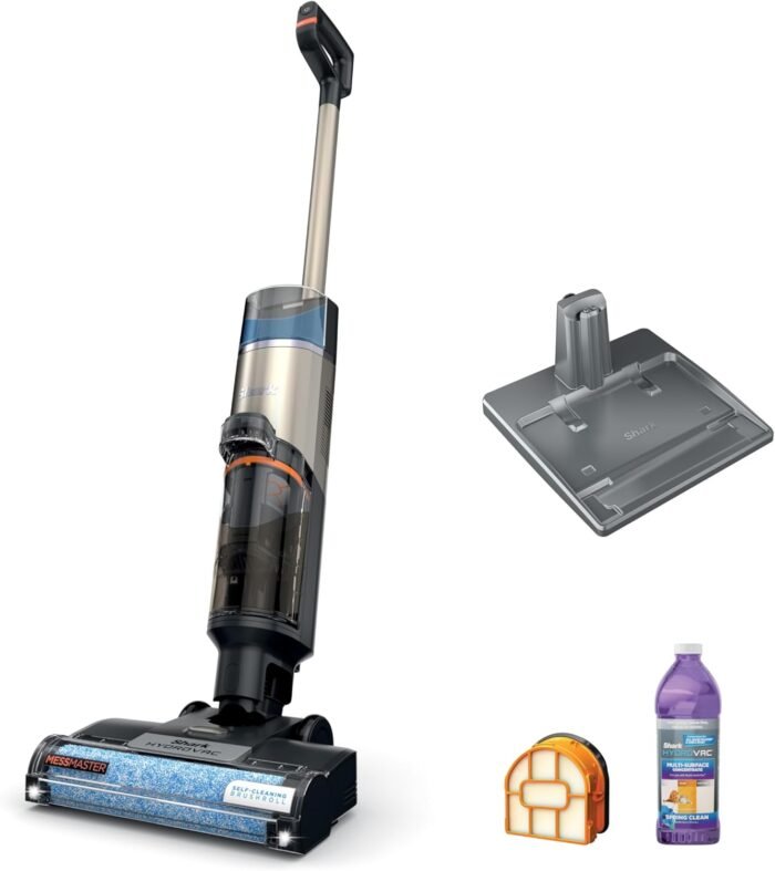 Shark HydroVac MessMaster Wet Dry Vacuum Cleaner, Cordless, 3-in-1 Vacuum Mop All in One & Self-Cleaning System, Lightweight, Powerful Suction, for Hard Floors & Area Rugs, Stone, WD261,Rose Gold - Image 2