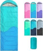 Sleeping Bag - 3 Seasons for Adults Kids Boys Girls Camping Hiking - Warm Cold Weather Lightweight Portable with Compression Bag for Backpacking in Spring, Summer, Fall and Winter - Image 2