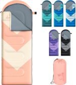 Sleeping Bag for Adults, Girls, Boys - 3 Season Warm & Cool Weather Lightweight Waterproof Camping Bag for Hiking, Outdoor Travel - Image 2