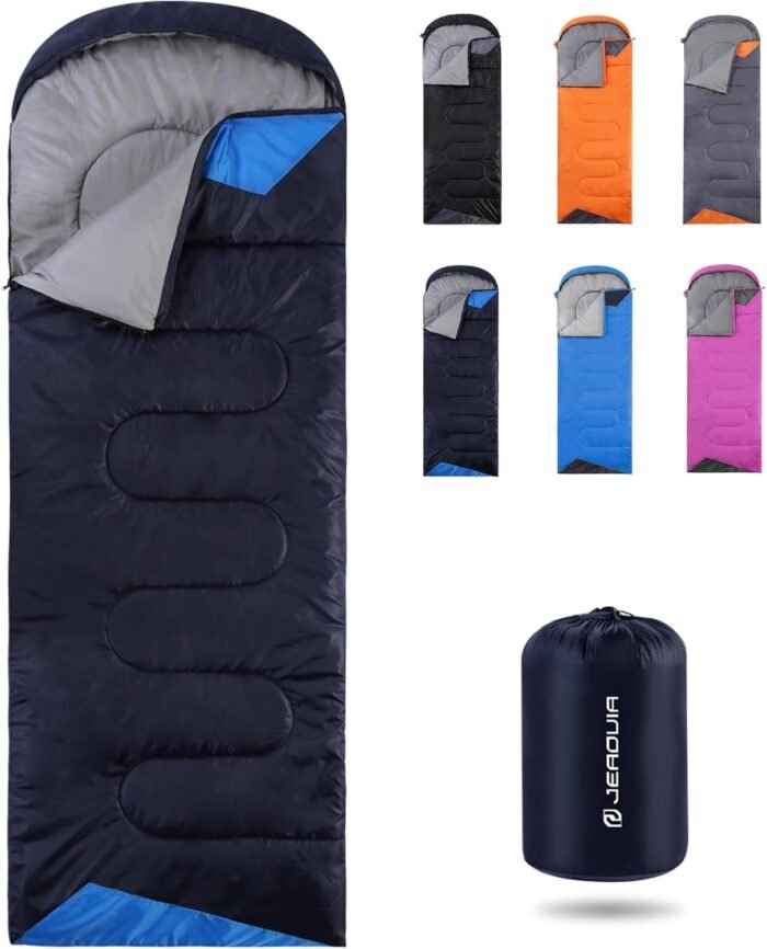 Sleeping Bags for Adults Backpacking Lightweight Waterproof- Cold Weather Sleeping Bag for Girls Boys Mens for Warm Camping Hiking Outdoor Travel Hunting with Compression Bags（Navy Blue） - Image 2