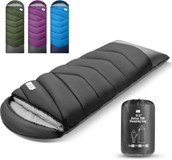 Sleeping Bags for Adults Cold Weather,Portable, Waterproof,Lightweight Sleeping Bag for Tall Girls Boys with Compression Sack for Warm Camping, Hiking, Outdoor & Indoor - Image 2