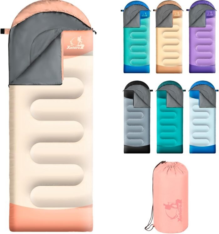 Sleeping Bags for Adults Kids - 3 Season Cold&Warm Weather Waterproof Camping Sleeping Bags - Lightweight Sleeping Bags for Camping Hiking Outdoor Travel - Image 2