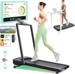 Smart Treadmill with 9% Auto Incline, Hiking and Running Walking Pad Treadmills for Home Office, Treadmill with UREVO APP, AI Powered Music Course, HIIT Programs Synced to Scenic Route, One-Click Mute - Image 2