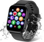 Smart Watch for Men Women Compatible with iPhone Samsung Android Phone 1.83 inch Full Touch Screen IP68 Waterproof Bluetooh Fitness Tracker Heart Rate/Sleep Monitor, Black - Image 2