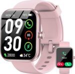 Smart Watch with Alexa Built-in, 1.83" HD Touchscreen Fitness Tracker, Bluetooth Notifications/Calls, IP68 Waterproof, 120+ Sport Modes, 24/7 Heart Rate & Sleep Monitor for iPhone Android iOS (Pink) - Image 2