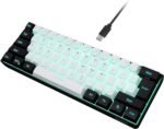Snpurdiri 60% Wired Gaming Keyboard, 61 Keys RGB Backlit Ultra-Compact Small Gaming Keyboard, for PC/Mac Gamer, Typist, Travel, Easy to Carry on Business Trip(Black-White) - Image 2