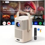 [Sound by JBL & Built-in Battery] Yaber T2 Plus GTV Outdoor Projector - Smart Projector with WiFi 6 and Bluetooth, Native 1080P Movie Portable Projector for Indoor and Outdoor (Google TV System) - Image 2