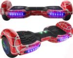 Spider-Pattern Hover Board for Kids Ages 6-12, with Bluetooth Speaker and LED Lights 6.5" Hover Board, UL2272 Safety Certified (Red) - Image 2