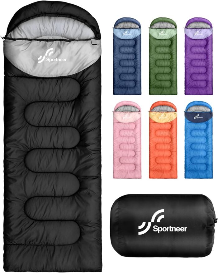 Sportneer Sleeping Bags for Adults, Warm & Cold Weather Sleeping Bag for Adults Kids Boys Girls - Lightweight Compact Camping Gear Equipment, Traveling, Backpacking, Hiking - Image 2
