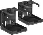 Spurtar 2pcs Car Cup Holder Fit Most Size Mugs Water Bottle Drink 60-100MM Adjustable Folding Wall Car Desk Cup Holder for Trucks, RVs, Vans, Boats, Campers, Caravans - Image 2