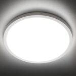 SunRider LED Flush Mount Ceiling Light Fixture, 5000K Daylight White, 2400LM, 12 Inch 24W White Round Flat Bedroom Lights, 240W Equiv. Non-Dimmable - Image 2