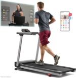 Sunny Health & Fitness Fully Assembled OneClick-Fold 20" Smart Treadmill with Auto Incline & SunnyFit App - Image 2