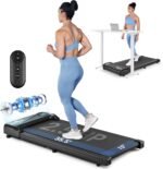 THERUN Walking Pad Treadmill Under Desk, Portable Mini Treadmill for Home/Office, Walking Pad Machine with 2.5HP and 265 lbs Weight Capacity Remote Control LED Display - Image 2