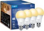Tapo TP-Link Smart Light Bulbs, 800 Lumens (60W Equivalent), 2700K Soft Warm White LED Bulb, Dimmable, Compatible with Alexa and Google Home, No Hub Required, A19 E26, L510E (4-Pack) - Image 2