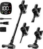 Tikom Cordless Vacuum Cleaner for Home, 40000Pa/450W Stick Vacuum with Charging Wall Dock, Anti-Tangle, Lightweight Handheld Vacuum for Pet Hair, Hard Floor, Carpet, V450 - Image 2