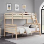 Twin Over Full Bunk Bed with Ladder,Wooden Bunk Bed with High Guardrail and Ladder for Kids, Teens, Dorm Rooms, and Guest Rooms,No Box Spring Needed - Image 2