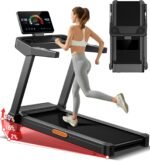 UMAY Fitness Treadmill with Incline, Foldable Compact Treadmills for Home with Pulse Sensors, Max 300/400 LBS Capacity, 3.0/3.5HP Quiet Brushless, Max 8.7 MPH - Image 2