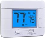 Upgraded Digital Non-Programmable Thermostat for Home 1 Heat/1 Cool Single Stage System, with Temperature & Humidity Monitor and Large Blue LCD Display - Image 2