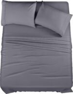 Utopia Bedding Queen Sheet Set – 4 Piece Bed Sheets for Queen Size Bed, Soft and Breathable Microfiber, Includes 1 Fitted Sheet, 1 Flat Sheet and 2 Pillowcases (Grey) - Image 2
