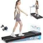 Walking Pad Treadmill with 12% 9-Level Auto Incline, 450 lbs Capacity RGB LED Screen, Bluetooth Speaker Under Desk Treadmill, Compact Treadmills for Home Hiking - Image 2
