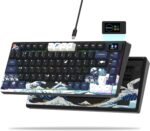 Womier S-K80 75% Keyboard with Color Multimedia Display Mechanical Gaming Keyboard, Wired Hot Swappable Gasket Mount RGB Custom Key Board, Pre-lubed Stabilizer for Mac/Win, Black Kanagawa - Image 2