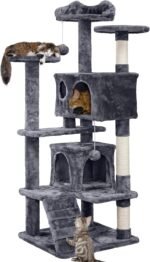 Yaheetech 54in Cat Tree Tower Condo Furniture Scratch Post for Kittens Pet House Play - Image 2