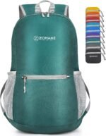 ZOMAKE Ultra Lightweight Hiking Backpack 20L, Packable Small Backpacks Water Resistant Daypack for Women Men(Dark Green) - Image 2