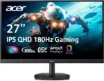 acer Nitro 27 Inch QHD 2560 x 1440 IPS Gaming Monitor | AMD FreeSync | Up to 180Hz Refresh | Up to 0.5ms | DCI-P3 95% | HDR 10 Support | One Display Port 1.2 & Two HDMI 2.0 | KG271U N3bmiipx - Image 2