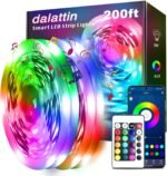 dalattin Led Lights for Bedroom 200ft, Smart Led Strip Lights with App Control Remote, RGB LED Light Strips, 24V Led Strip Lights for Room Decoration Party, Festival Decor(2 Rolls of 100ft) - Image 2
