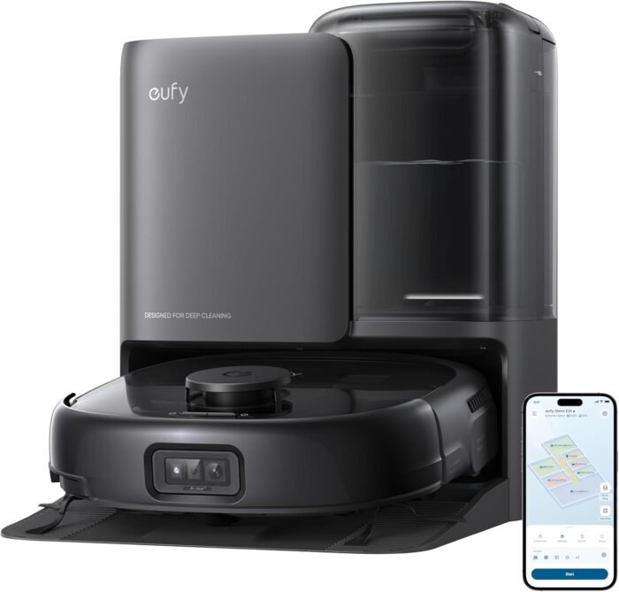 eufy Robot Vacuum E25, HydroJet System with Roller Mop, 20,000 Pa Turbo Suction, All-in-One Robot Vacuum and Mop Combo, Edge-to-Corner Cleaning, Zero-Tangle Design, AI Obstacle Avoidance (Upgraded) - Image 2