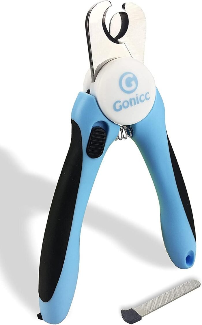 gonicc Dog & Cat Pets Nail Clippers and Trimmers - with Safety Guard to Avoid Overcutting, Free Nail File, Razor Sharp Blade - Professional Grooming Tool for Pets - Image 2