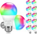 phopollo Smart Light Bulbs, RGBCW WiFi Multicolor Led Light Bulbs Compatible with Alexa & Google Home Assistant, A19 E26 9W 60W Equivalent 800Lumen, App Control, No Hub Required, 12 Pack - Image 2