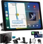 11" Extra Large Wireless Apple CarPlay Screen for Car – Ultra-Slim 0.16 Inch Touchscreen Car Stereo with Android Auto, 4K Dash Cam, 1080p Backup Camera, GPS, Mirror Link, Voice Control - Image 2