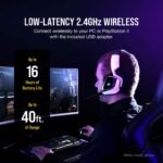 CORSAIR VOID RGB ELITE Wireless Gaming Headset – 7.1 Surround Sound – Omni-Directional Microphone – Microfiber Mesh Earpads – Up to 40ft Range – iCUE Compatible – PC, Mac, PS5, PS4 – Carbon - Image 4