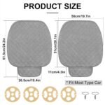 surpassme Comfortable Car Seat Covers Universal Front Seat Coves for Car Accessories with Storage Pockets, Padded Car Interior Covers for Automotive, SUV, Truck, and Van(Grey) - Image 3