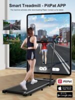 DeerRun 3 in 1 Walking Pad Treadmill, 300 Weight Capacity Foldable Treadmill, 3.0HP Low Noise Under Desk Treadmills for Home Office with Remote & APP - Image 3