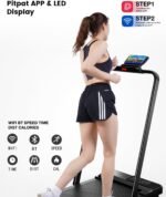 DeerRun 3 in 1 Walking Pad Treadmill, 300 Weight Capacity Foldable Treadmill, 3.0HP Low Noise Under Desk Treadmills for Home Office with Remote & APP - Image 4