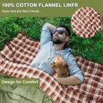 AGEMORE Cotton Flannel Double Sleeping Bag for Camping, Backpacking Or Hiking. Queen Size 2 Person Waterproof Sleeping Bag for Adults Or Teens. Lightweight with Compression Sack - Image 4