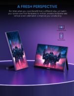 ARZOPA 16.1'' 144Hz Portable Gaming Monitor, 106% sRGB 1080P FHD Kickstand Portable Monitor with HDR, Ultra Slim, Eye Care, External Second Screen for Laptop, PC, PS5, Mac, Xbox-Z1FC - Image 5