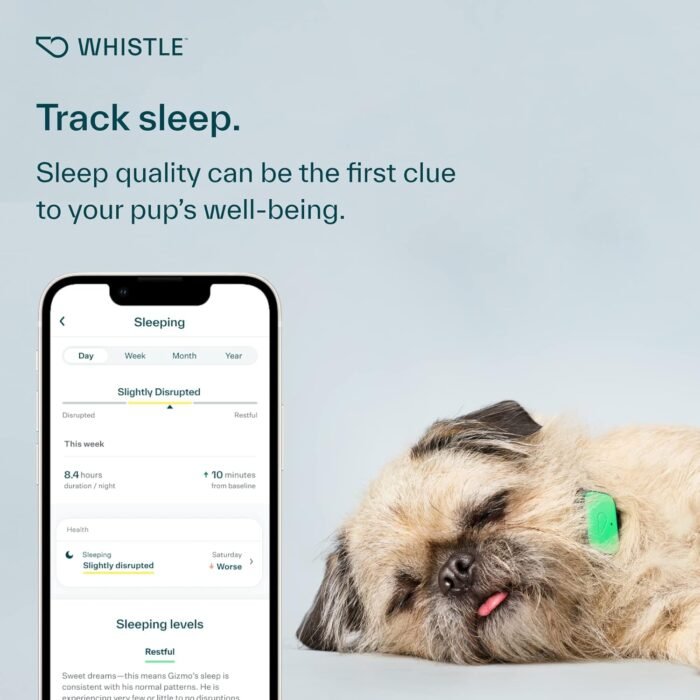 Whistle Health Smart Device | Dog Health and Fitness Tracker | Track Scratching, Licking, Drinking, Eating, Sleeping, and Activity, Green - Image 7