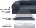 Furhaven Orthopedic Dog Bed for Large Dogs w/ Removable Bolsters & Washable Cover, For Dogs Up to 95 lbs - Quilted Sofa - Iron Gray, Jumbo/XL - Image 5
