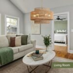 24” Boho Large Rattan Chandelier Light Fixture,6-Light Large Hand Woven Pendant Light Fixture Farmhouse Rustic Chandeliers for Kitchen Bedroom, Dining Room, Living Room, Hallway, Foyer - Image 5